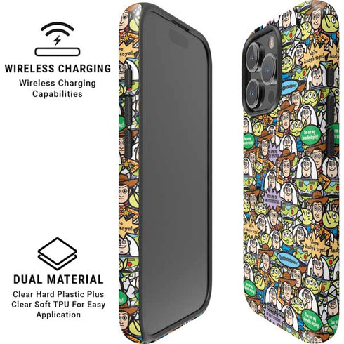 Disney Toy Story Characters Collage Pattern iPhone 16 Pro Magsafe Impact Case